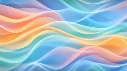 Obraz premium Wavy pastel background texture, soft folds, colorful universal fabric or plastic
