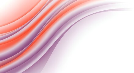 Abstract orange and purple wave isolated on white background for modern design