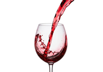 Wine pouring into glass indoor restaurant setting high-quality beverage elegant atmosphere. Cut out PNG