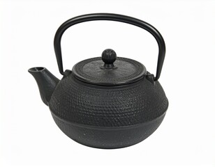 Classic Black Cast Iron Teapot with Decorative Curved Feet