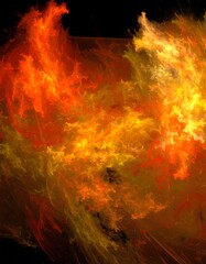 Abstract fiery nebula