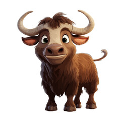 baby bull isolated on white