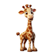 Obraz premium baby giraffe isolated on white