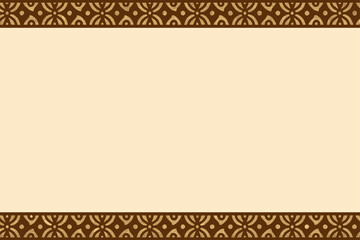 Obraz premium Horizontal Banner with Kawung Batik Border