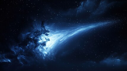 Fototapeta premium Detailed view of a celestial nebula in deep space.