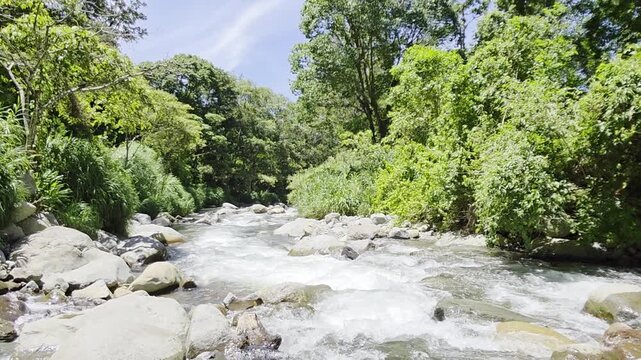 Boquete Panama stream in the Mountains 