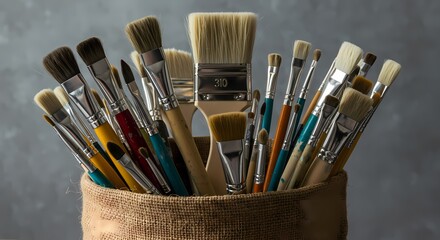 Fototapeta premium brushes and paints