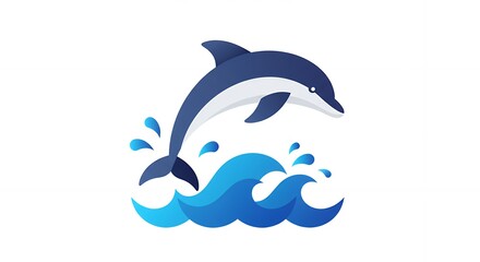Fototapeta premium Leaping Dolphin Icon