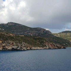 Coastal mountain landscape
