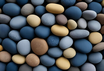 Multicolor Pebble Surface shows soft textures, providing natural backgrounds, product photography, and elegant social media templates.