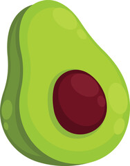 vector illustration of an avocado