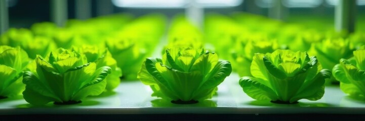 Hydroponic lettuce thriving in nutrient solution, biology, farming