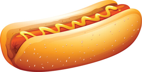 hot dog with ketchup and mustard