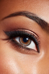 Obraz premium eye makeup eyeshadow closeup beauty detail