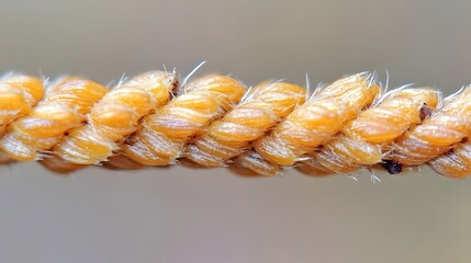 Closeup Macro Shot of Twisted Golden Plant Seed