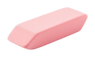 Creative art supplies pink eraser studio workspace product minimalist environment office essentials. Cut out PNG