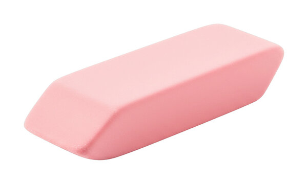 Creative art supplies pink eraser studio workspace product minimalist environment office essentials. Cut out PNG