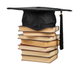 Graduation ceremony celebration university campus academic achievement educational environment inspirational viewpoint. Cut out PNG