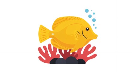 Tropical Yellow Tang Design