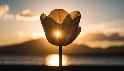 Sunrise Tulip Silhouette