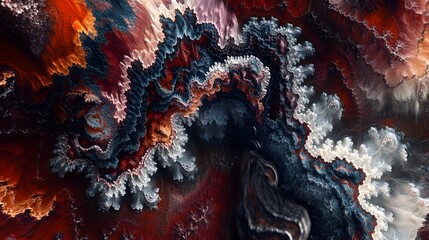 Fototapeta premium Abstract Red Blue Swirling Fractal Texture Background