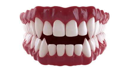  Vampire Teeth Halloween Accessory PNG Isolated