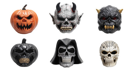 Halloween Mask Collection PNG Transparent