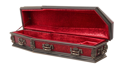 Vampire Coffin PNG Isolated Halloween Prop