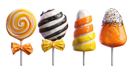Candy Set Halloween Sweet PNG Isolated

