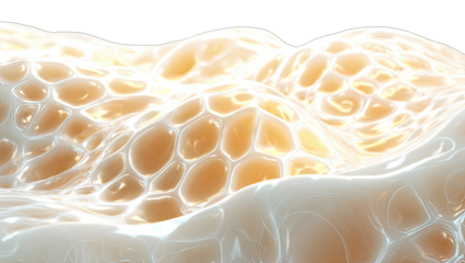 Abstract wavy surface with textured cells