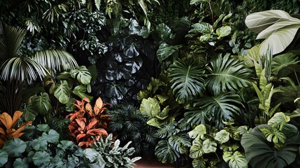 Lush Tropical Rainforest Plants Background Wallpaper
