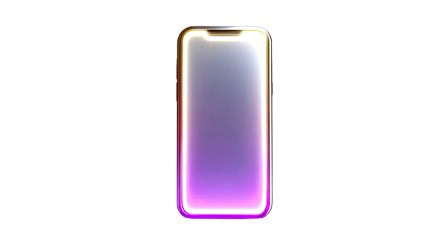 Modern phone with vibrant glow - Powered by Adobe