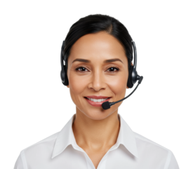 Call center operator. Cut out PNG
