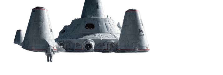 Futuristic gray spaceship