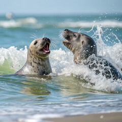 Obraz premium seal on the beach