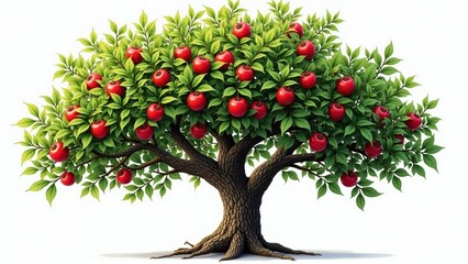 Fototapeta premium Apple Tree with Red Apples