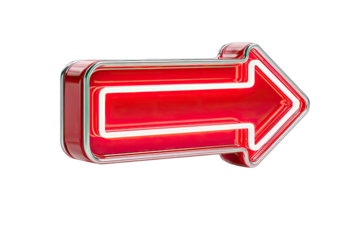 Red neon arrow graphic