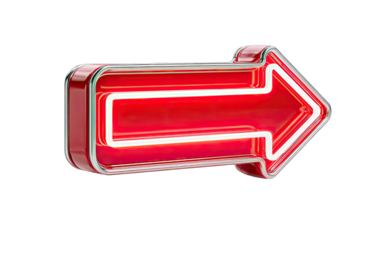 Red neon arrow graphic