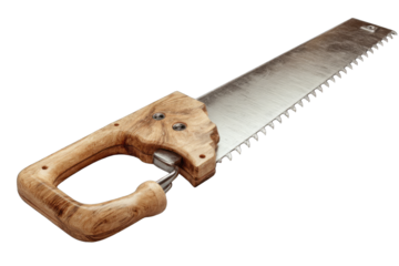 A woodworking hand saw with a unique handle