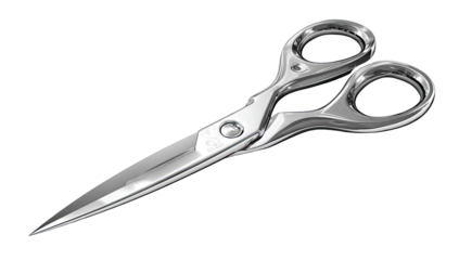 High-gloss metallic scissors