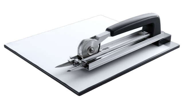 Industrial cutting tool on a surface