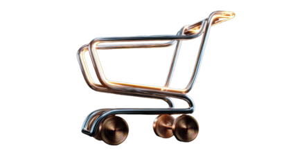 3D shopping cart graphic
