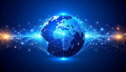 Obraz premium Global network, digital earth