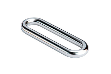 Polished metallic oval ring