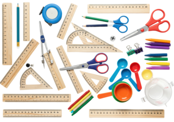Creative classroom tools school supplies collection organized workspace top educational resources. Cut out PNG