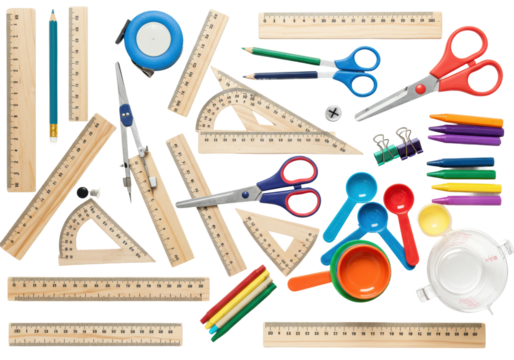 Creative classroom tools school supplies collection organized workspace top educational resources. Cut out PNG