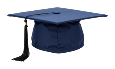 Graduation ceremony celebration university campus of cap academic environment achievement. Cut out PNG