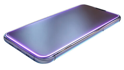 Modern smartphone with glowing edges