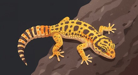 Obraz premium Spotted Lizard Vector 