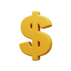 Obraz premium A vibrant golden dollar sign icon, meticulously rendered with a glossy finish, symbolizing wealth and financial prosperity on a stark, black background, perfect for various design needs.